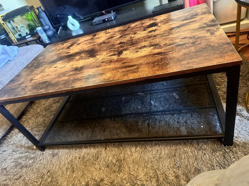 Industrieel salontafel, Ophalen, Zo goed als nieuw, Rechthoekig, Industrieel