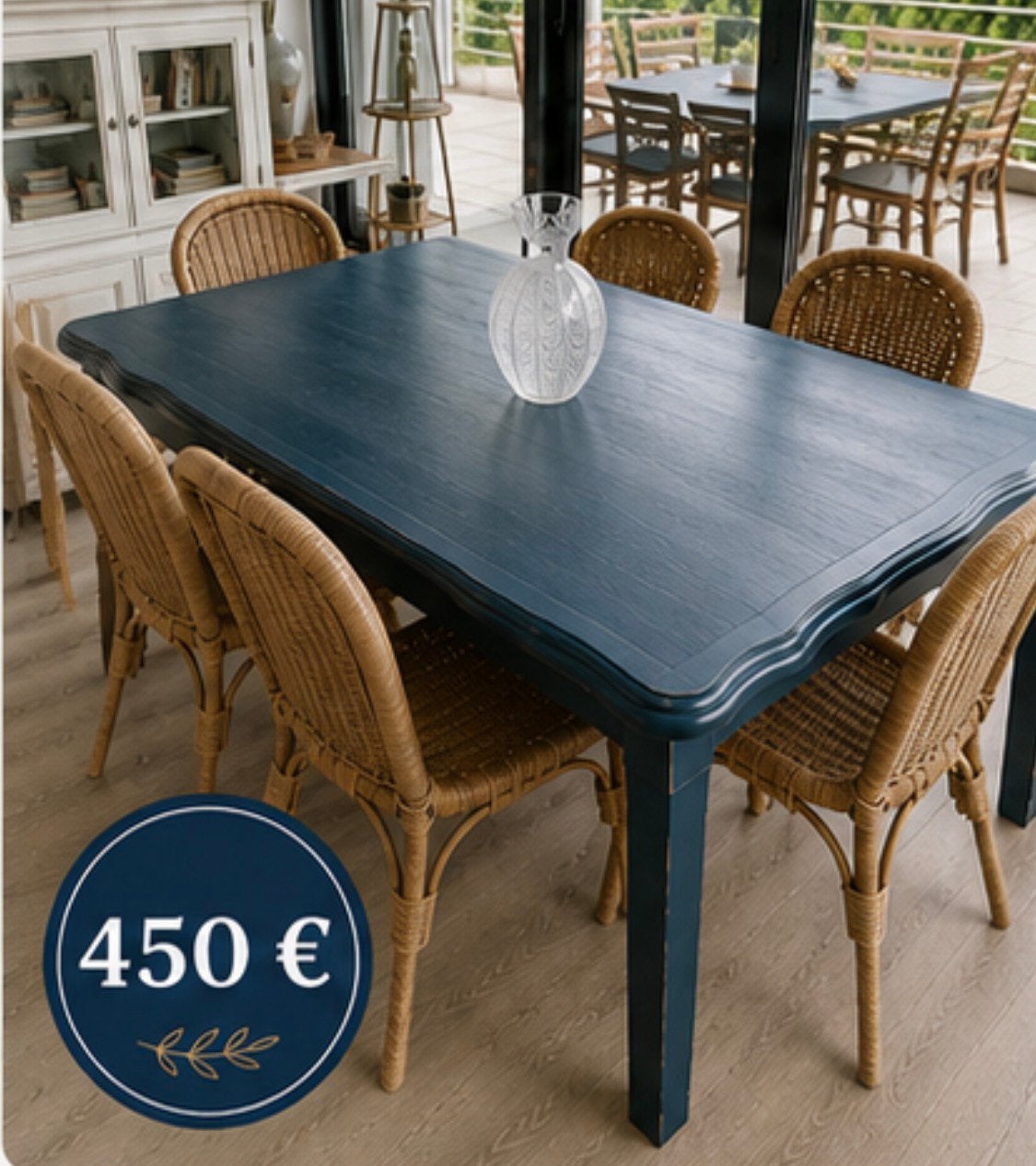 Table et ses six chaises, Maison & Meubles, Tables | Tables à manger, Cinq personnes ou plus, 150 à 200 cm, Comme neuf, Enlèvement