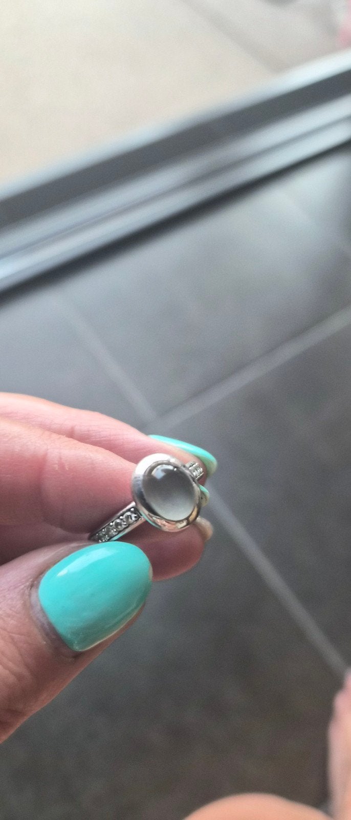 ring, Overige materialen, Ophalen of Verzenden, Zo goed als nieuw, Met edelsteen