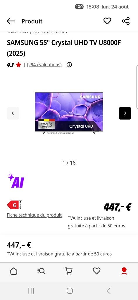 TV Samsung, TV, Hi-fi & Vidéo, Télévisions, LCD, 120 Hz, Enlèvement, Samsung