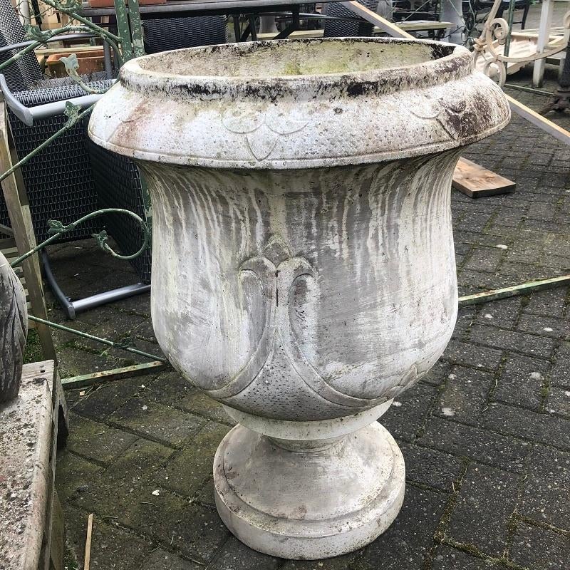 Grote oude stenen VAAS BLOEMPOT ANTIEKE POT kasteel, Antiek en Kunst, Ophalen