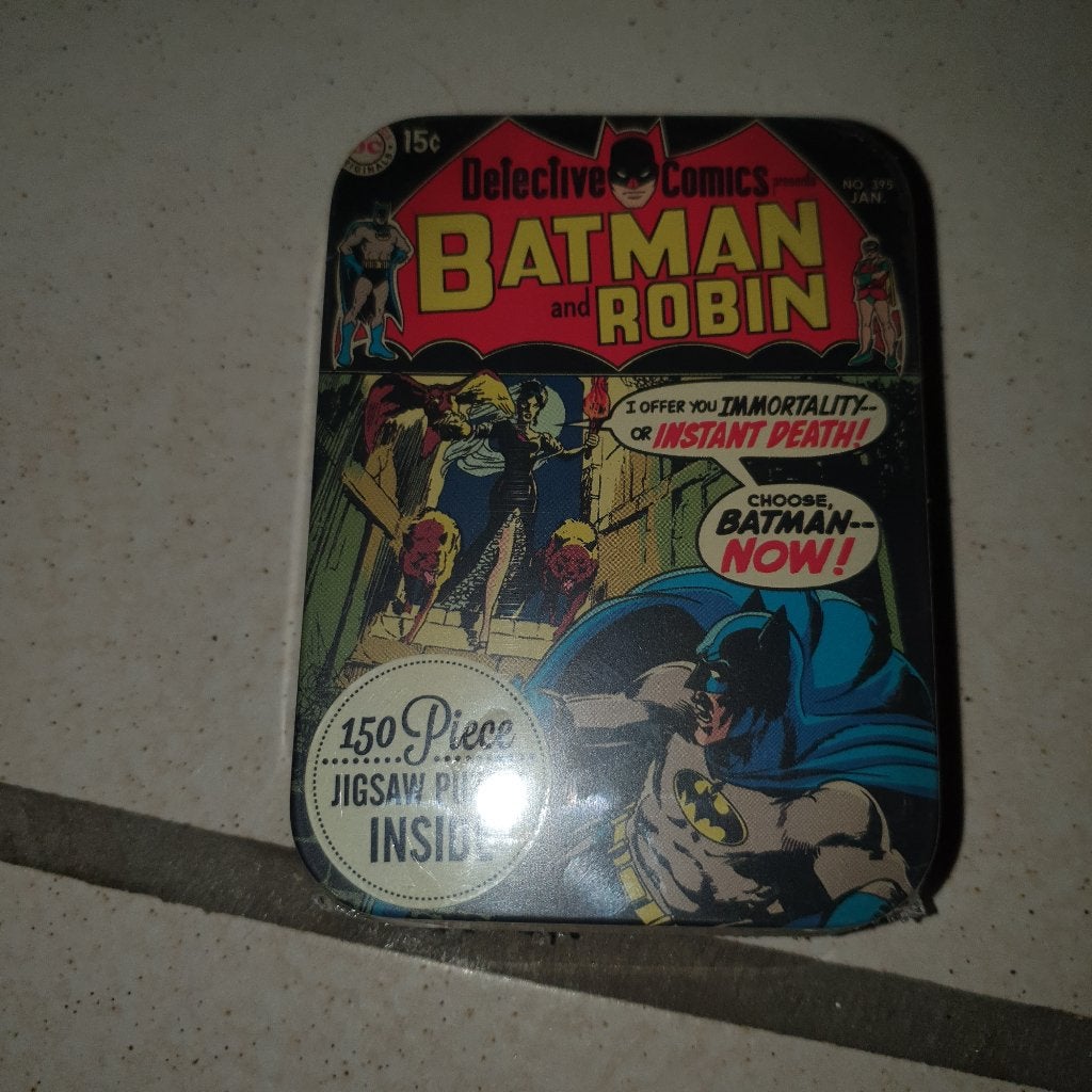 Batman & Robin legpuzzel in een blikje, Verzamelen, Ophalen of Verzenden, Nieuw, Tv, Overige typen
