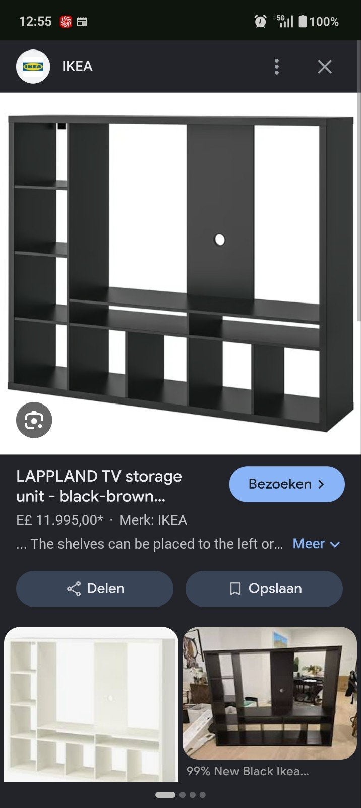 ikea lapland tv meubel, Huis en Inrichting, Kasten |Televisiemeubels, Ophalen, Gebruikt, 100 tot 150 cm, 150 tot 200 cm