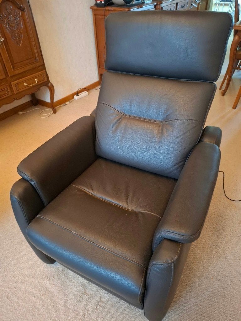 Recor relax zetel, Huis en Inrichting, Ophalen, Zo goed als nieuw, Leer