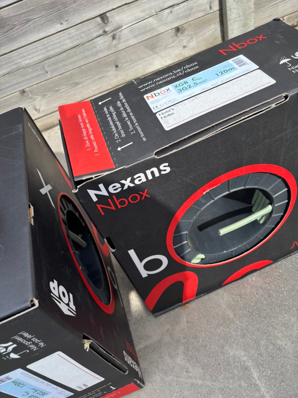 XGB 3g2,5 nbox 120m per bobijn+XGB 3G1,5(50m), Ophalen, Nieuw