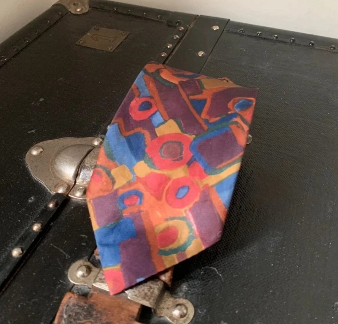 Cravate vintage motif abstrait multicolore Made in France, Vêtements | Hommes, Enlèvement ou Envoi