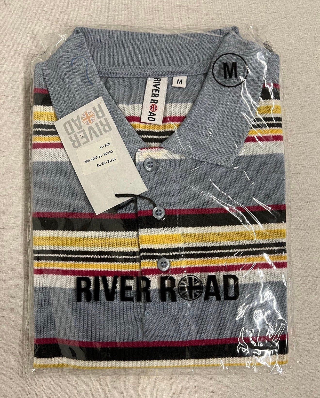 Nouveau polo pour homme T-shirt rayé taille M River-Road, Enlèvement ou Envoi, Neuf, Taille 48/50 (M), Multicolore