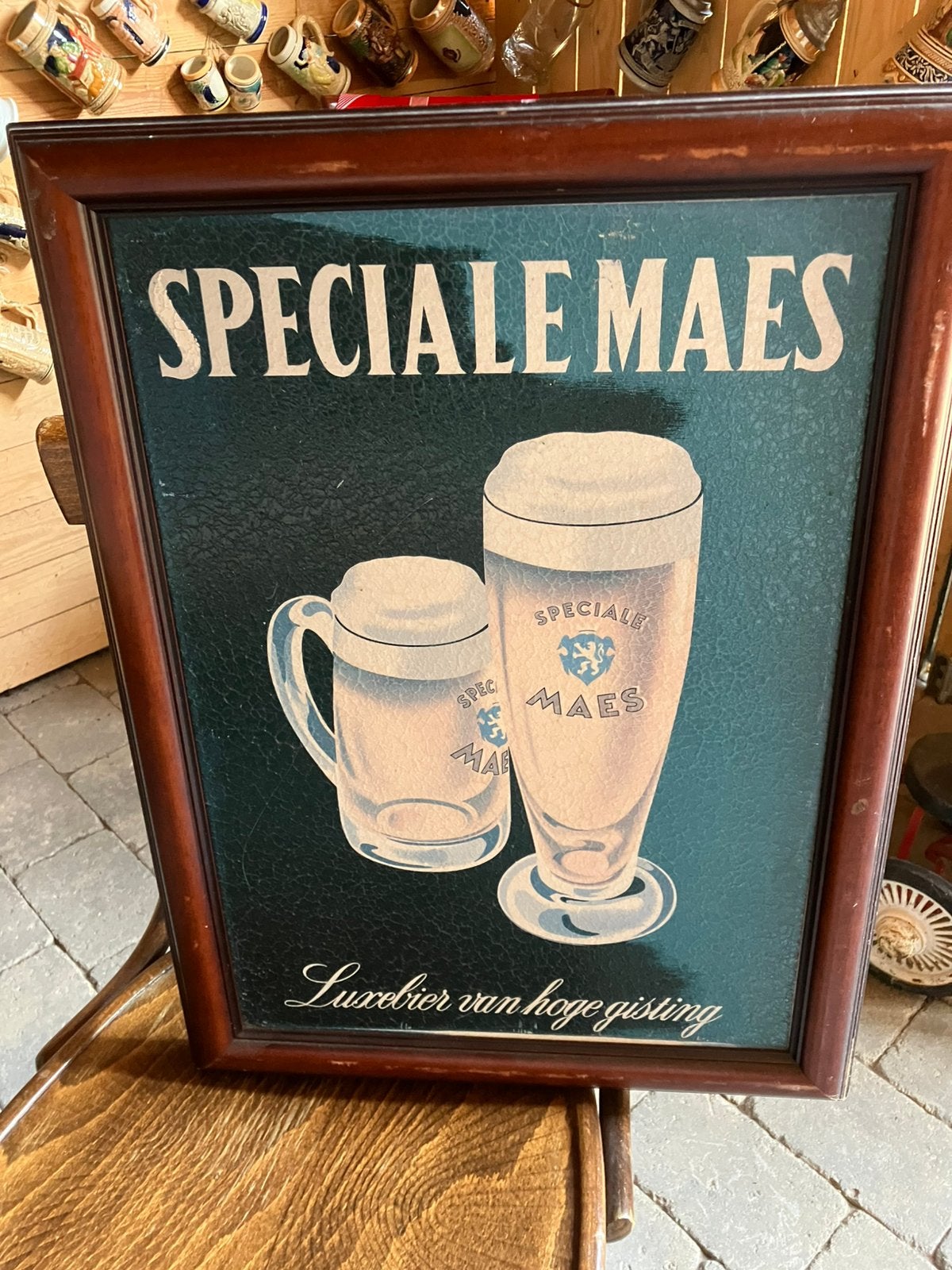 Oud houten reklamebord ‘speciale maes’, Ophalen, Zo goed als nieuw