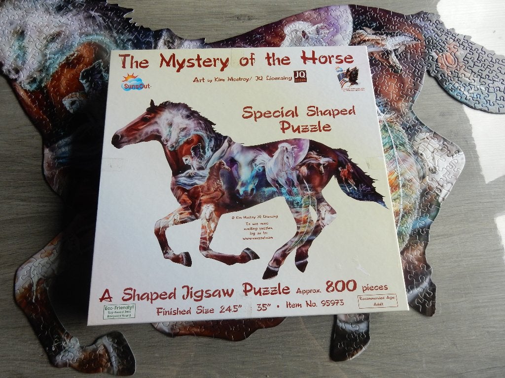 nr.845 - Puzzel: mysterie of the horse - 1000 stukjes, Ophalen of Verzenden, 500 t/m 1500 stukjes, Zo goed als nieuw, Legpuzzel