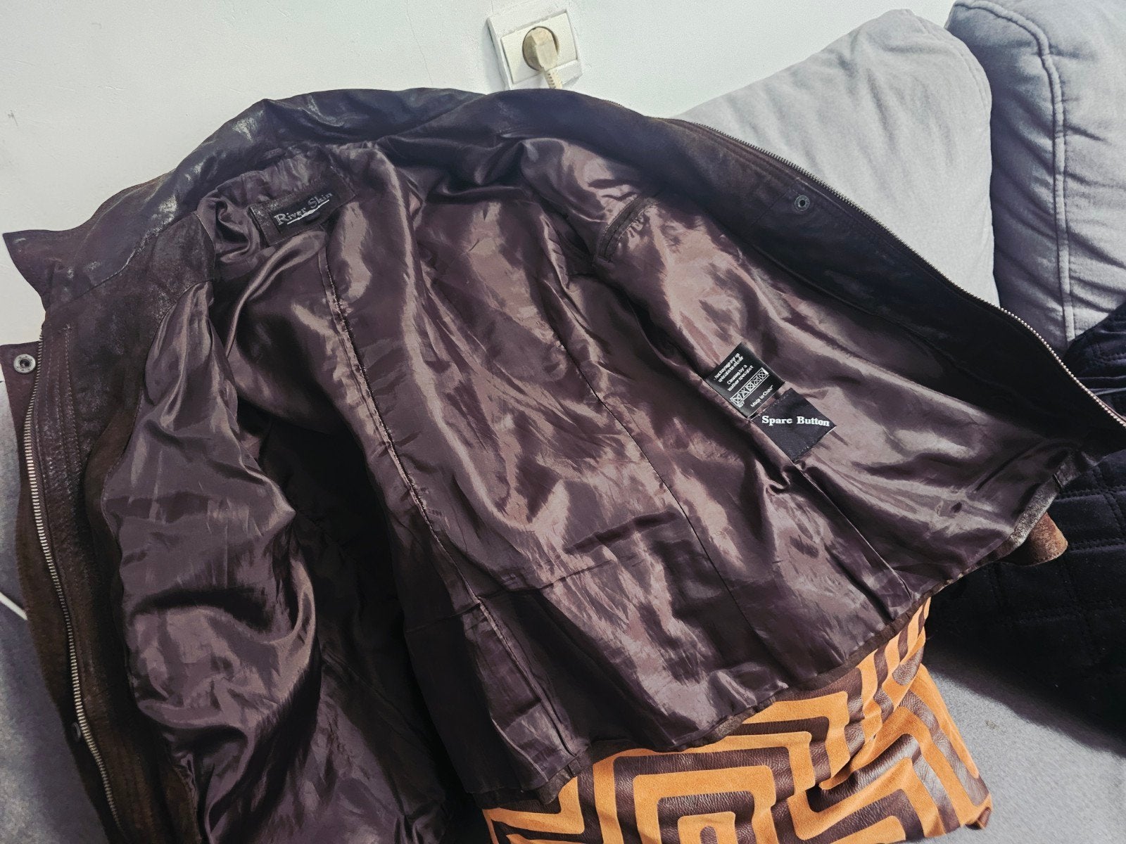 Veste en cuir  River Skin   L, Enlèvement ou Envoi