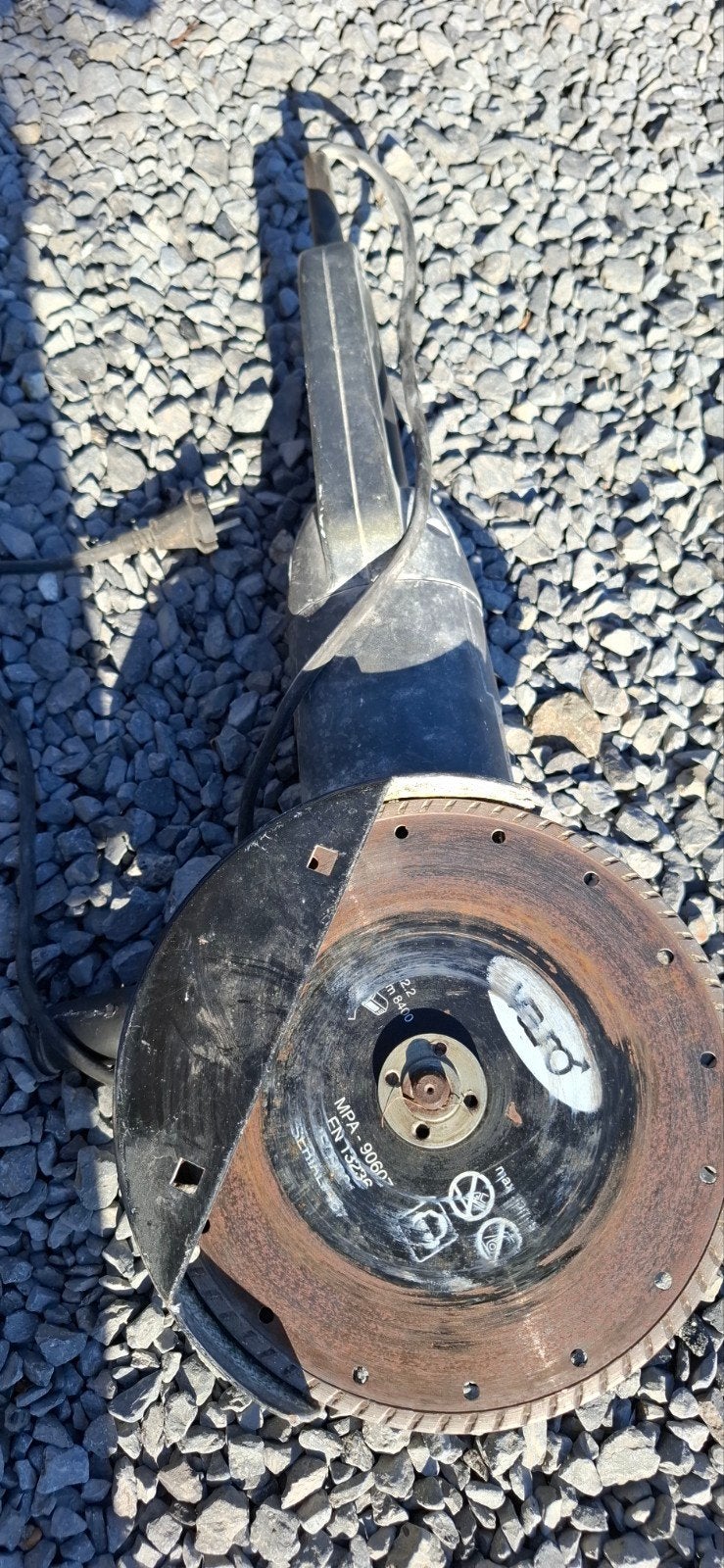 GROTE SLIJPSCHIJF MET DIAMANDBLAD, Ophalen