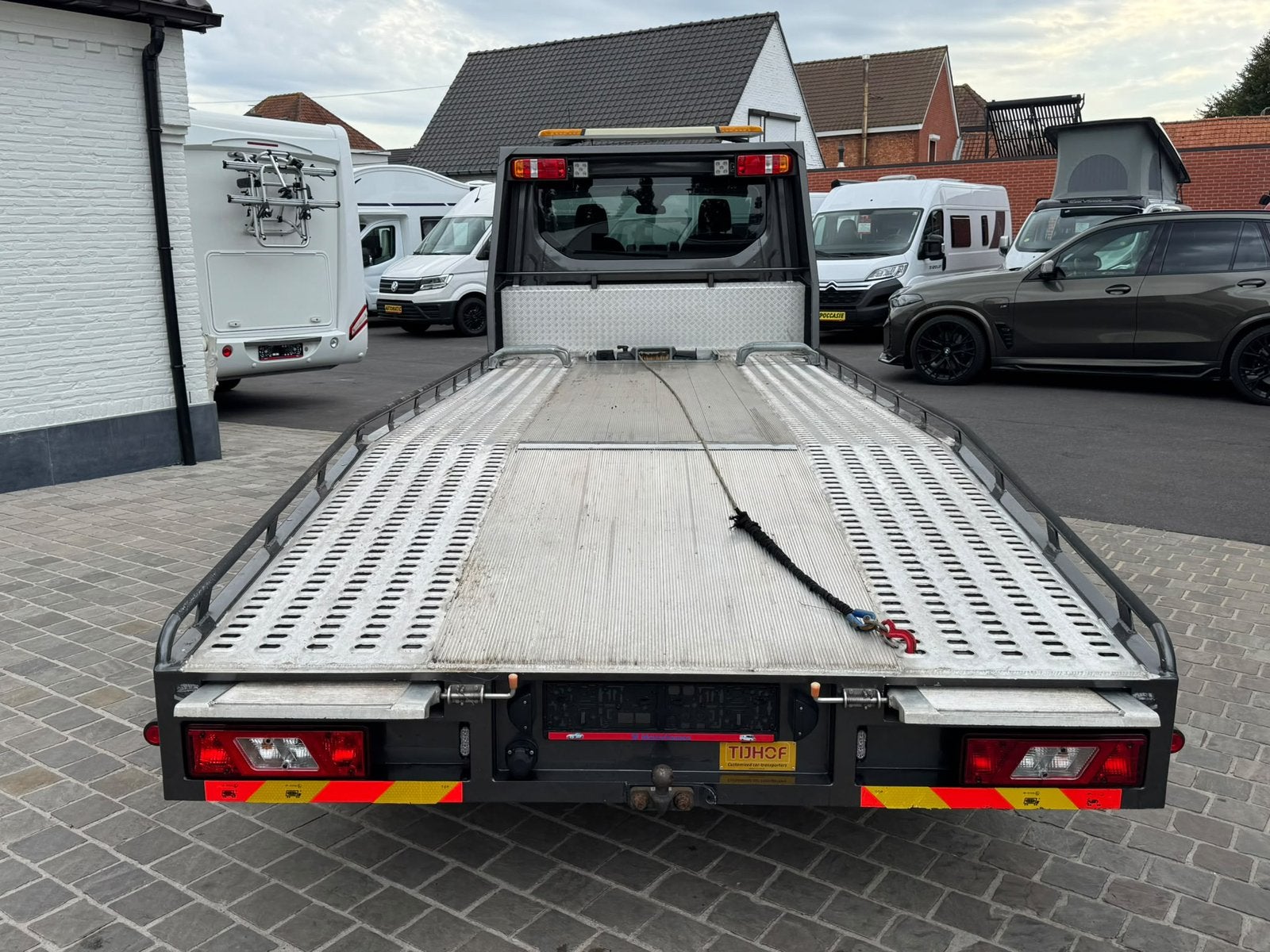 Ford Transit met thijhof plateau, Auto's, Automaat, Euro 6, Overige kleuren, Leder