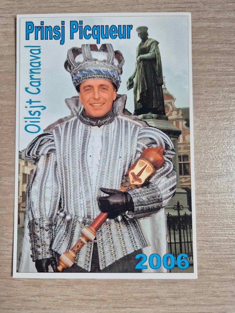 Postkaart Prins Picqueur 2006 Aalst Carnaval, Verzamelen, Speldjes, Pins en Buttons, Ophalen of Verzenden, Nieuw