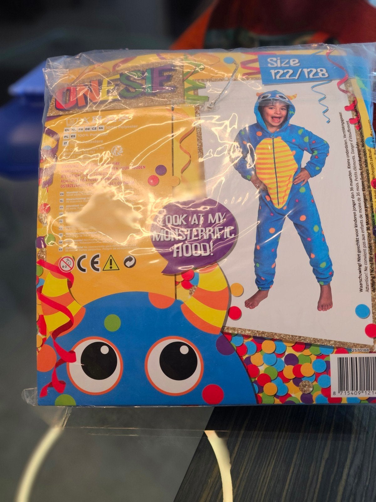 Nieuw. monster onesie kinderen T122/128, Verzenden, Nieuw, 122 t/m 128, Jongen of Meisje