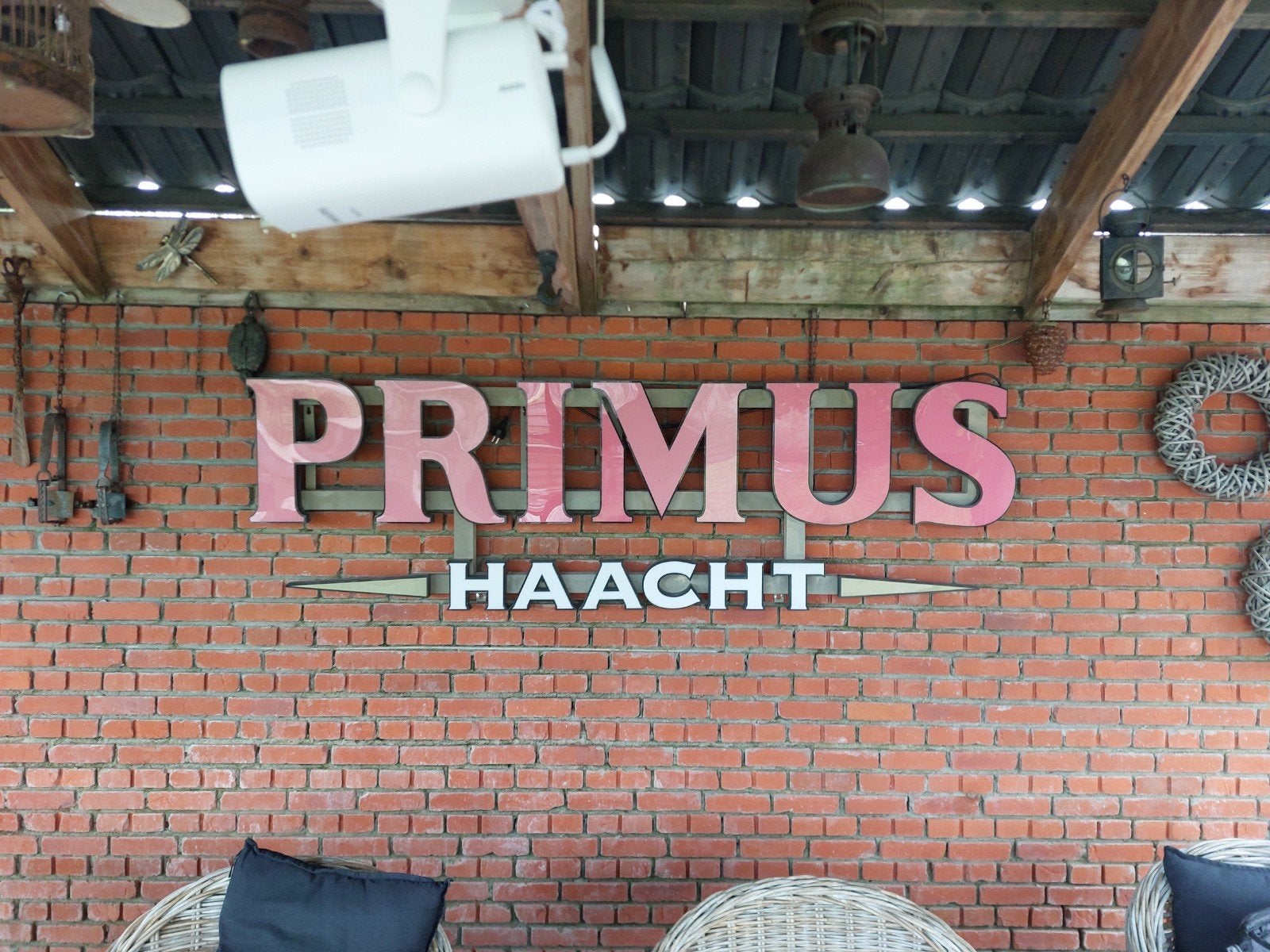Primus haacht lichtreclame, Verzamelen, Biermerken, Ophalen, Gebruikt, Reclamebord, Plaat of Schild, Overige merken