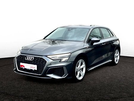 Audi A3 Sportback 35 TFSI 150pk S tronic S line int. en ext., Auto's, Automaat, Parkeersensor, Berline, Zilver of Grijs
