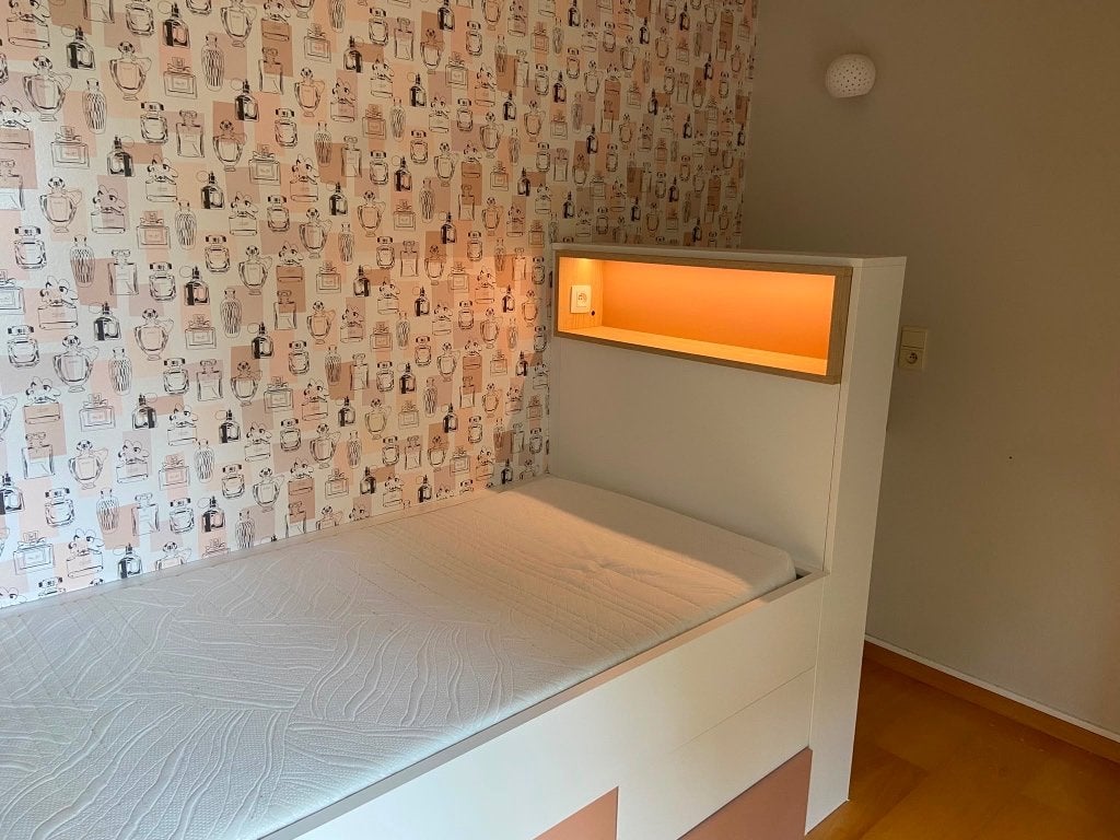 Eenpersoonsbed + washoekje, Ophalen, Gebruikt, 90 cm, Eenpersoons