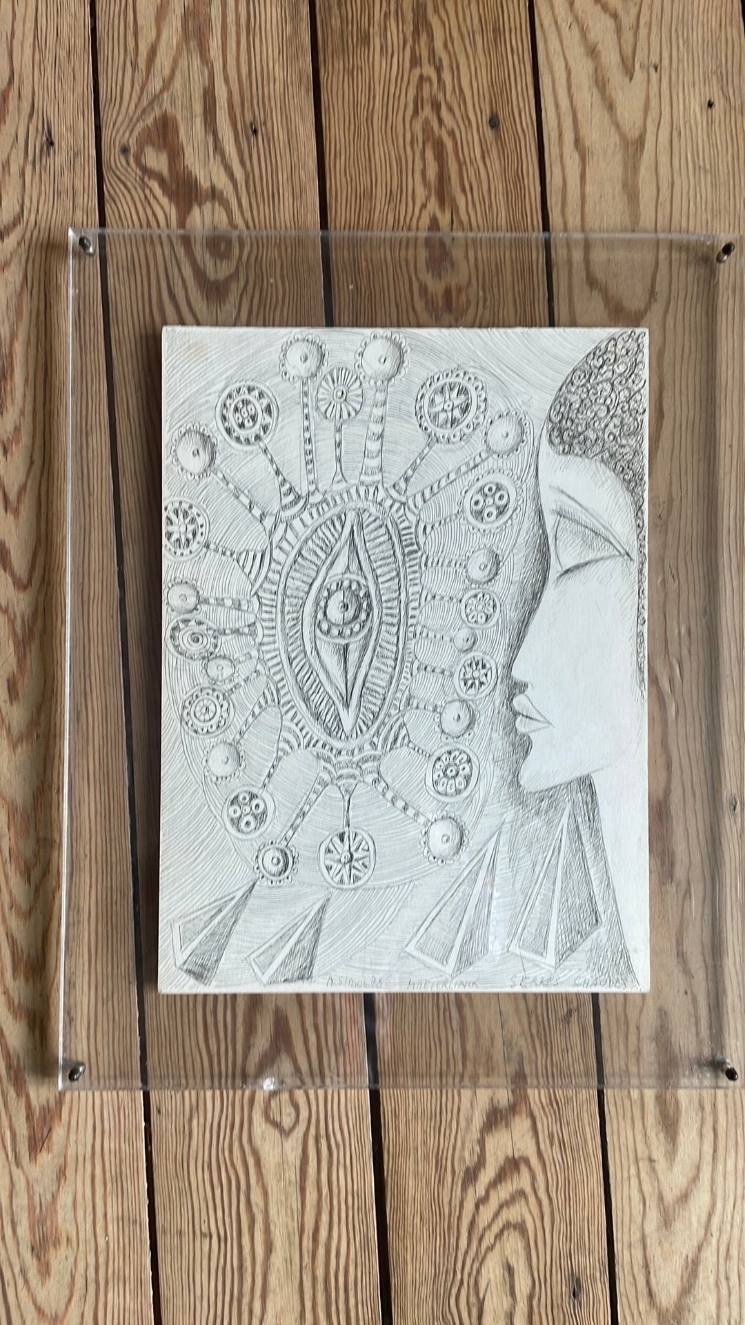 Armand Simon tekening 1978- serres - Maeterlinck, Ophalen of Verzenden, Tekening, Gesigneerd