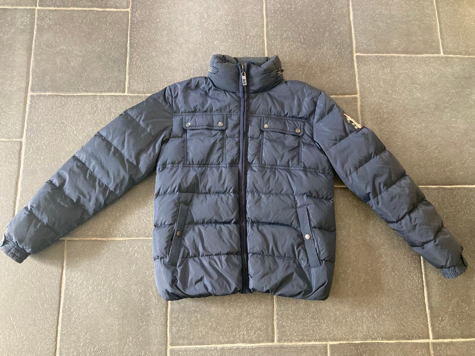 River Woods blauwe jas M, Kleding | Heren, Ophalen of Verzenden, Gedragen, Maat 48/50 (M), Blauw