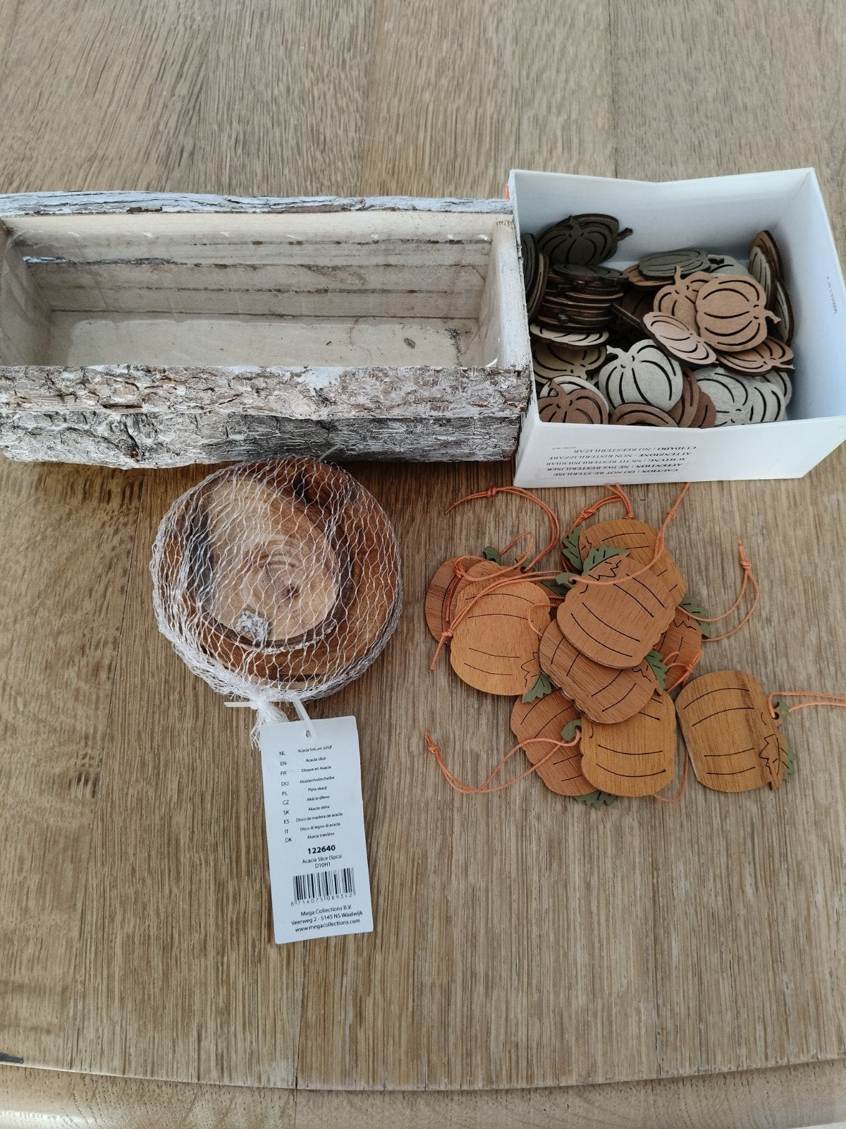 decoratie Halloween pompoenen, Ophalen, Hout