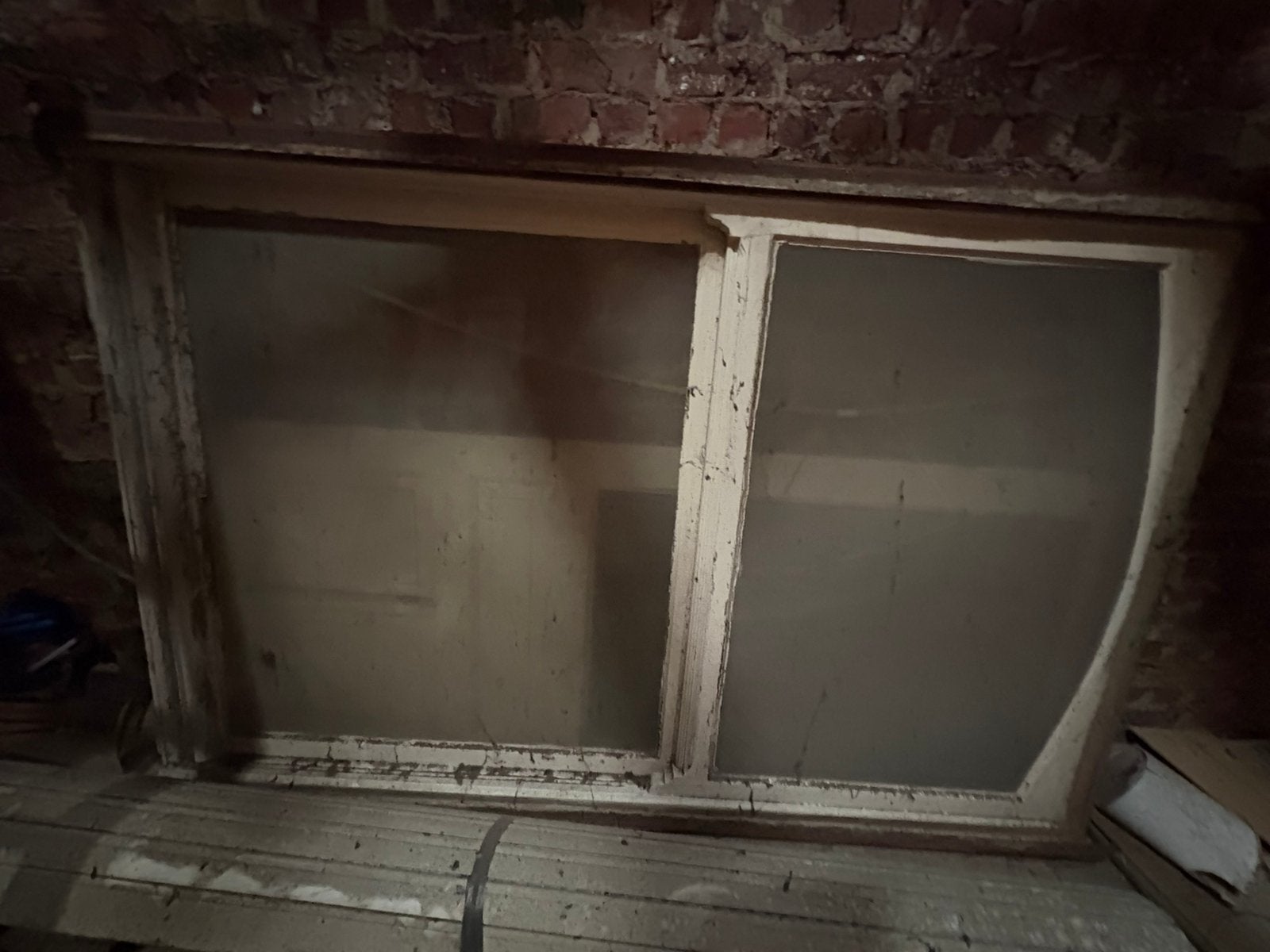 Oude boogramen / brocante ramen met glas, Ophalen, Gebruikt