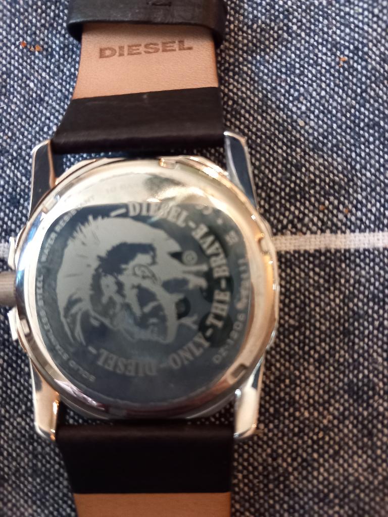 Mannenhorloge Diesel, Leer, Staal, Polshorloge, Zo goed als nieuw