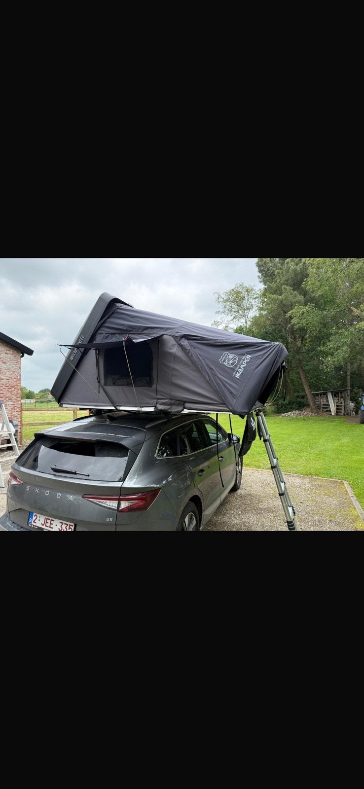 Daktent ikamper Skycamp 3.0 Rocky Black 4 pers, Caravans en Kamperen, Ophalen, Zo goed als nieuw