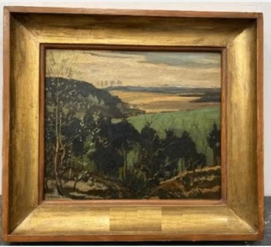 huile sur panneau signe marcel canneel, Ophalen of Verzenden, Impressionistisch, Paneel