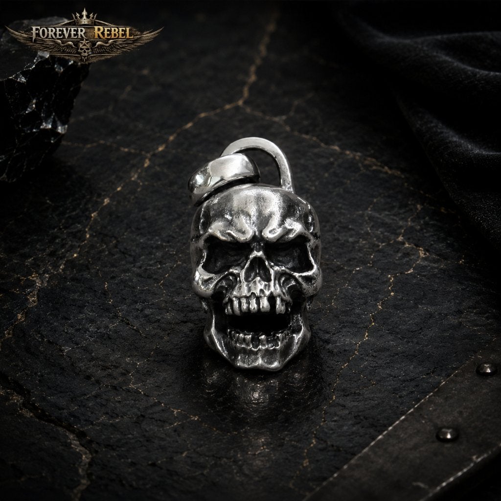 Deathgrin Hanger - 925 Zilver, Handtassen en Accessoires, Kettinghangers, Nieuw, Zilver, Zilver, Overige voorstellingen, Verzenden