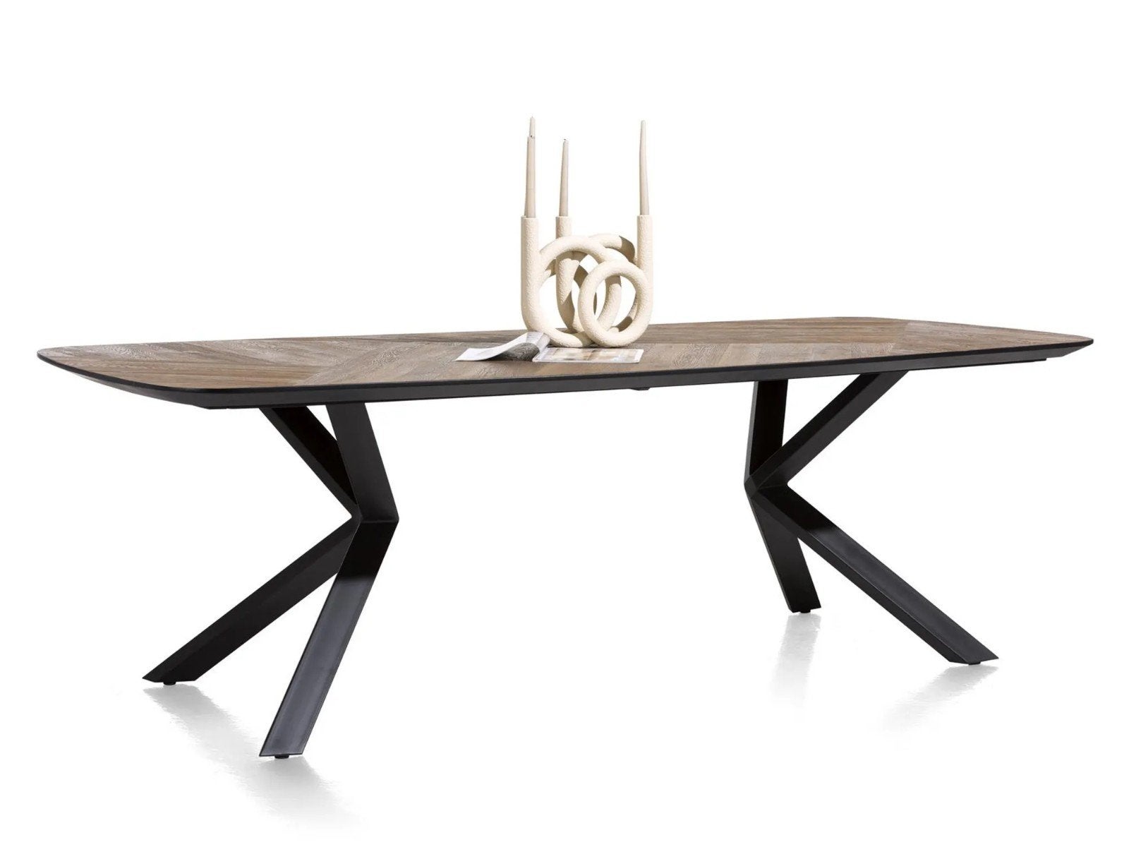 Eetkamertafel Xooon Fresno Mozaiek 240, Ophalen, Eikenhout