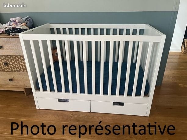 lit bébé IKEA Stuva, Kinderen en Baby's, Kinderkamer | Bedden, Zo goed als nieuw, Ophalen