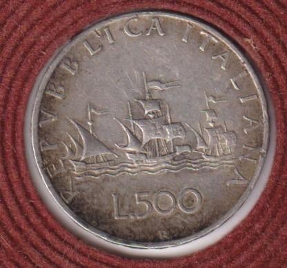 500 Lire zilver 835/1000 1958 R, Ophalen of Verzenden, Italië, Losse munt, Zilver