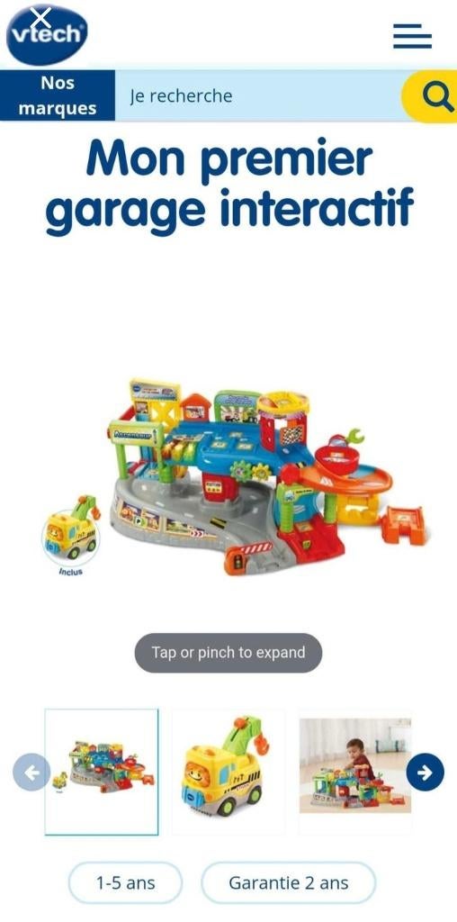 Garage vtech, Enlèvement, Comme neuf, 6 mois à 2 ans