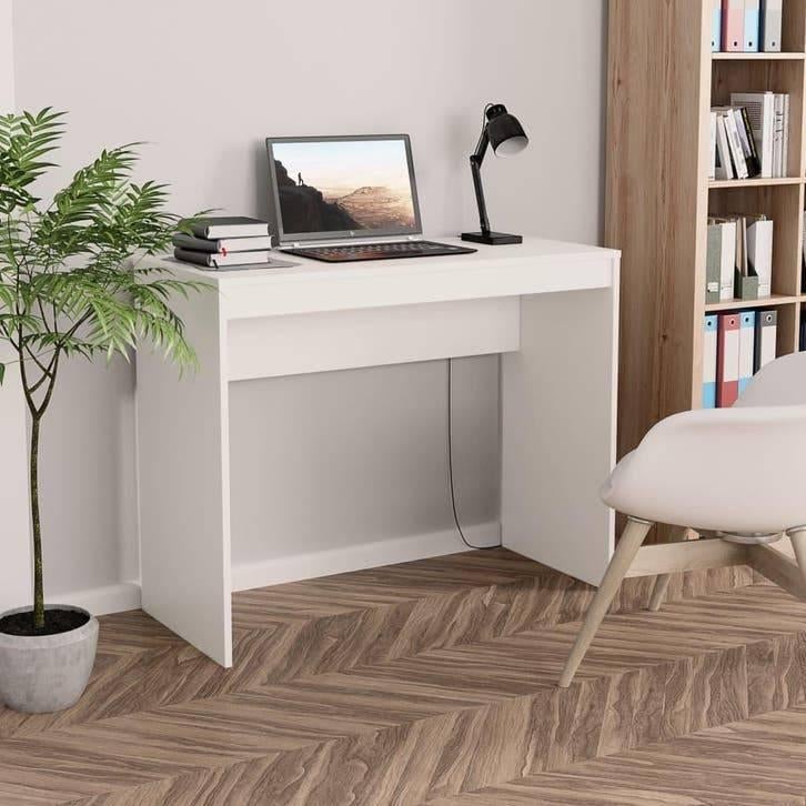 Bureau  90x40x72 cm blanc - Bois d'ingénierie, Maison & Meubles, Bureaux, Moderne, Bois, Blanc, Enlèvement ou Envoi