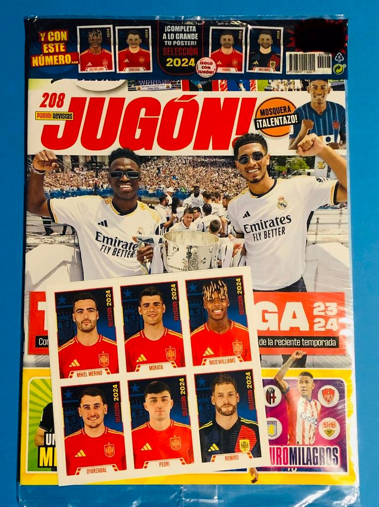 Panini Jugón Magazine Verzegeld 208 Spanje Team EURO 2024, Collections, Autocollants, Envoi, Neuf, Sport