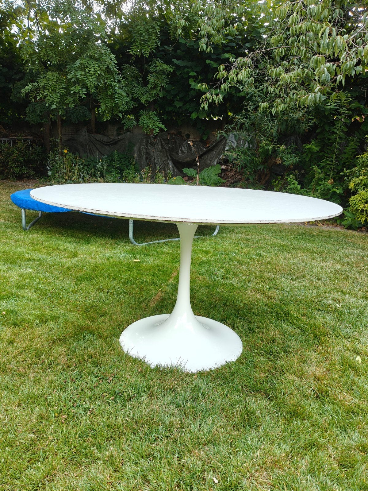 originele tulip tafel jaren 70, Huis en Inrichting, Ophalen, 100 tot 150 cm, Rond, Vijf personen of meer