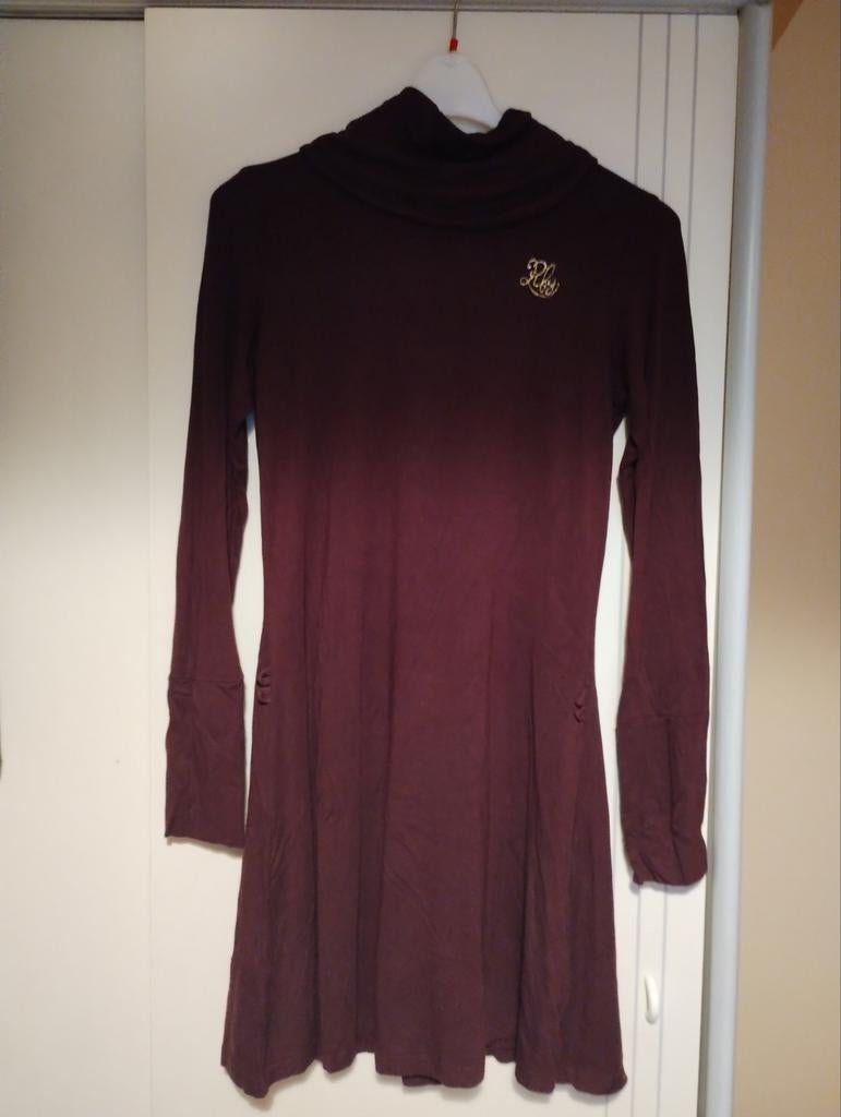 Auberginekleurig kleedje met rolkraag RFG m. XL, Kleding | Dames, Ophalen of Verzenden