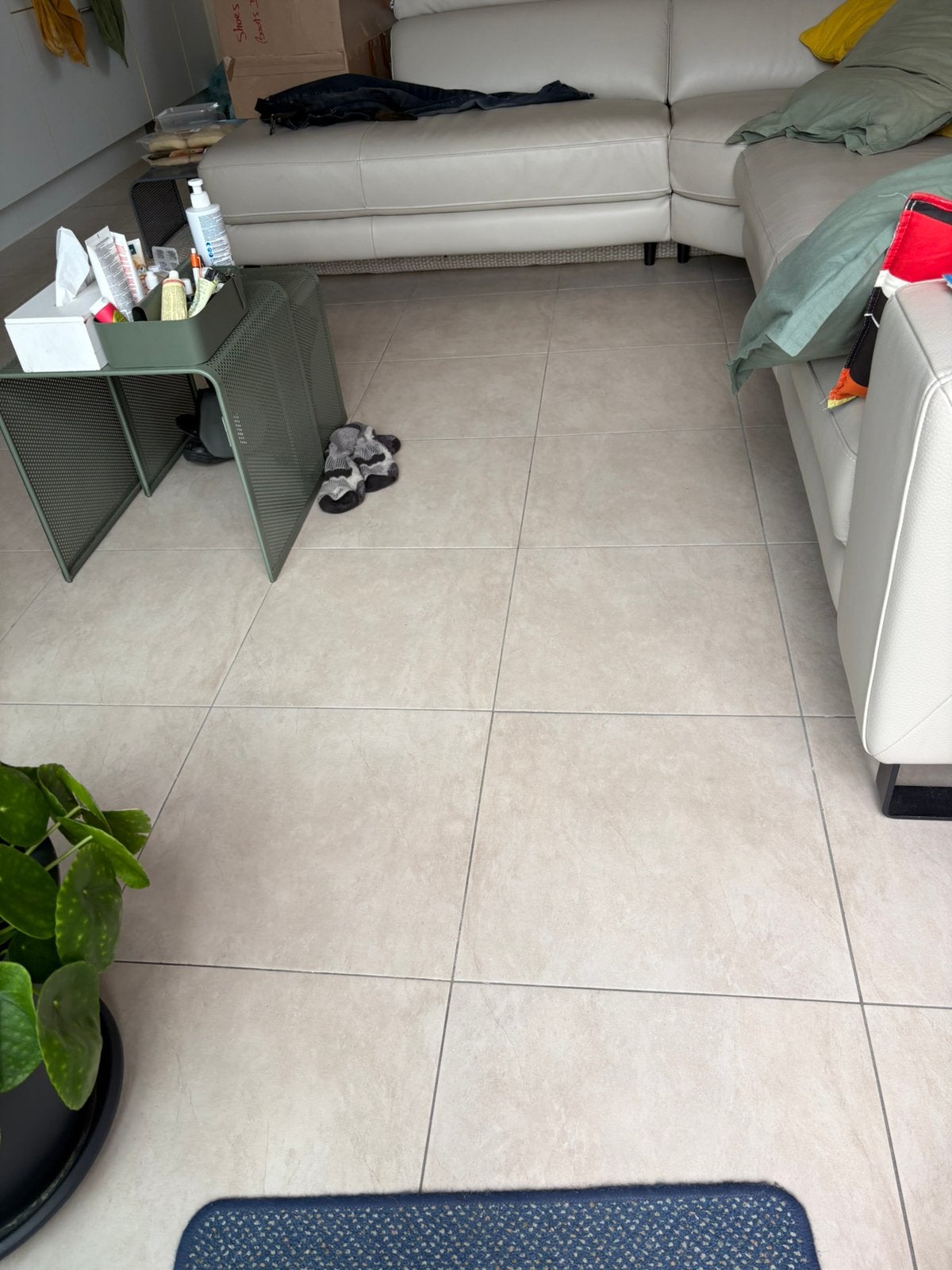 4m2 Carrelage sol et 4,5m2 mur blanc crème, Bricolage & Construction, Comme neuf, Céramique, Enlèvement, 40 à 60 cm