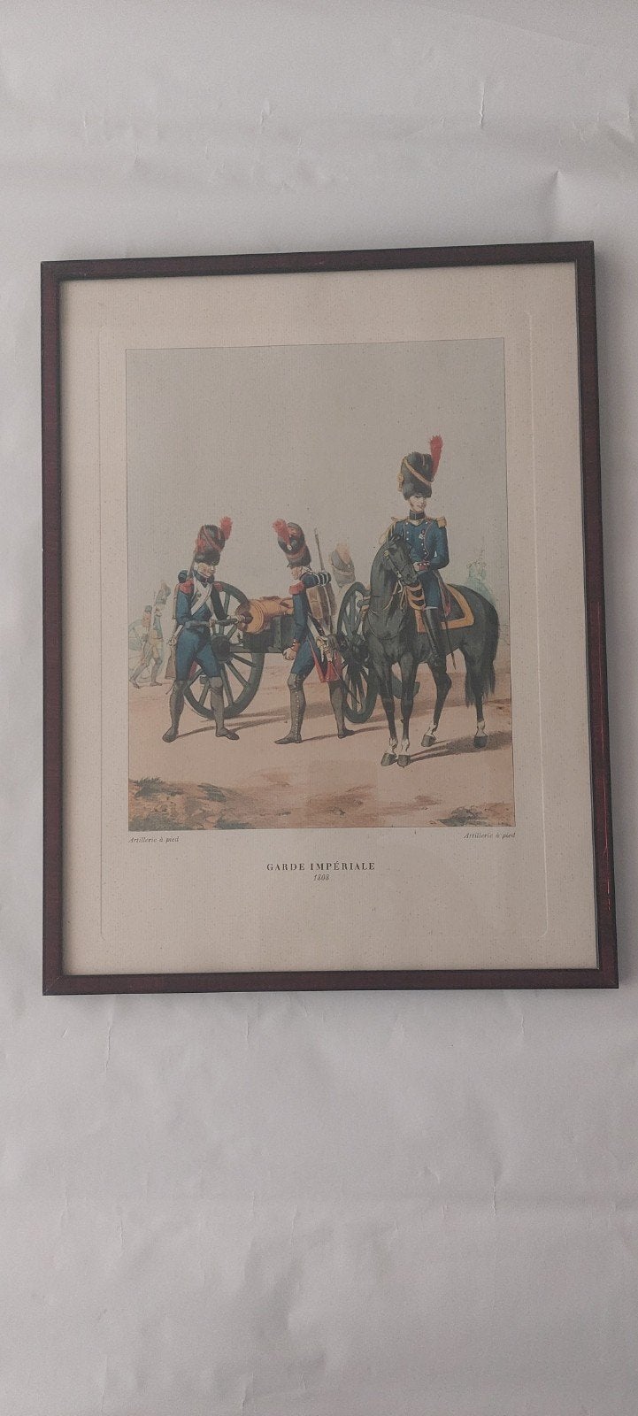 kader met Grand Imperial tekening 1808, Antiek en Kunst, Kunst | Etsen en Gravures, Ophalen