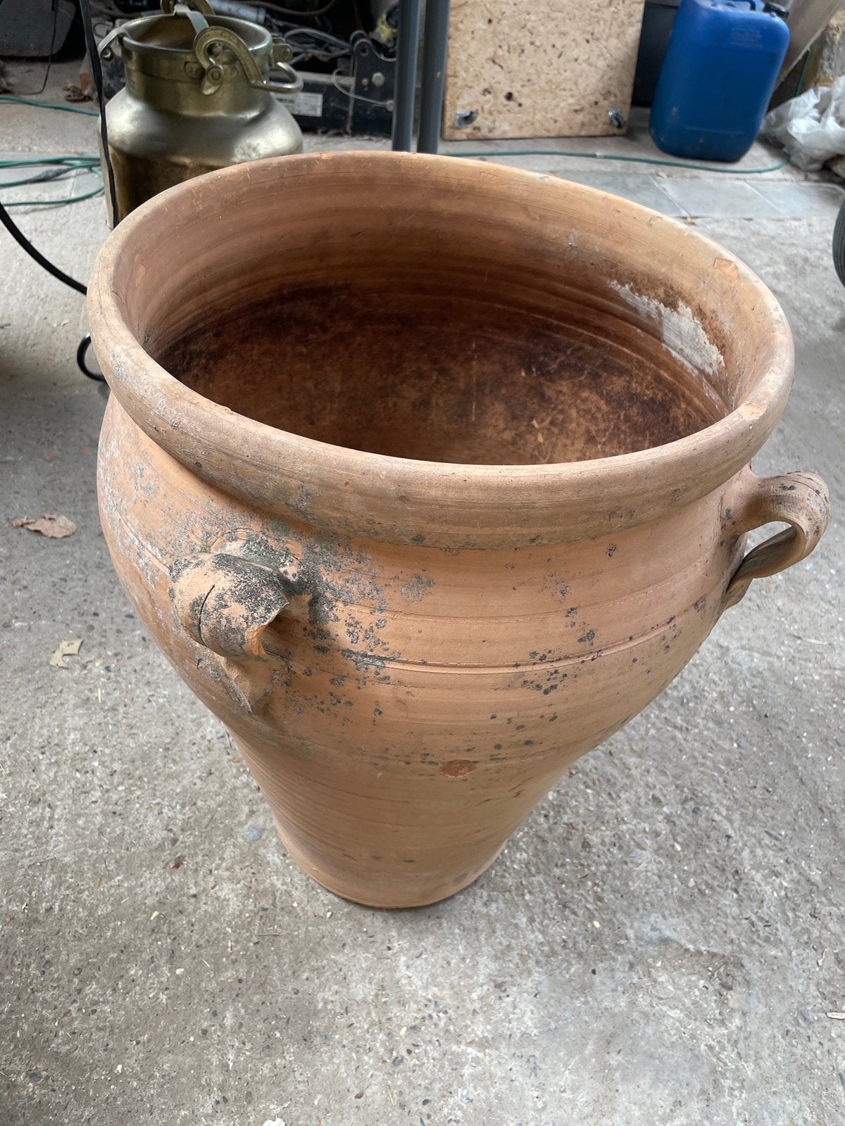 Terracotta bloembak, Tuin en Terras, Ophalen, Steen, Gebruikt, Rond