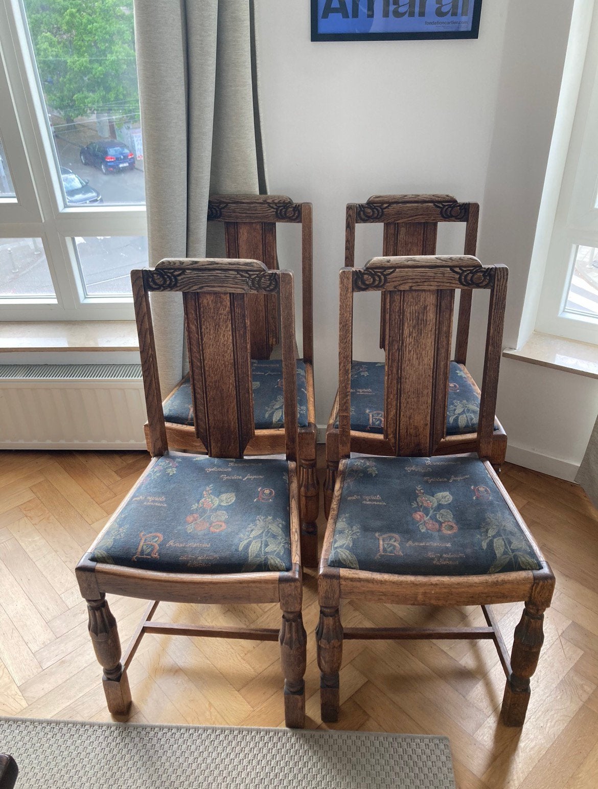 Lot de 4 chaises à restaurer, Antiquités & Art, Enlèvement