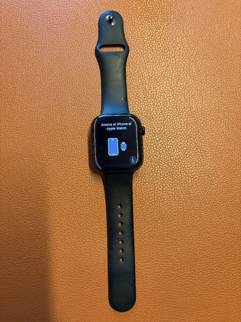 Apple Watch Series 10 (GPS) • 46‑mm - Gitzwart, Handtassen en Accessoires, Ophalen, Zwart, Apple Watch, IOS