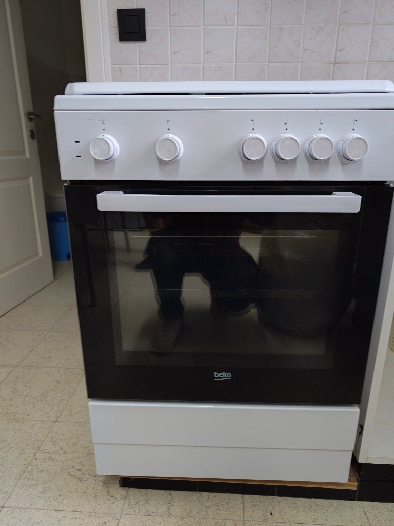 Keramisch vuur met oven, Ophalen, Gebruikt, Vrijstaand, Oven