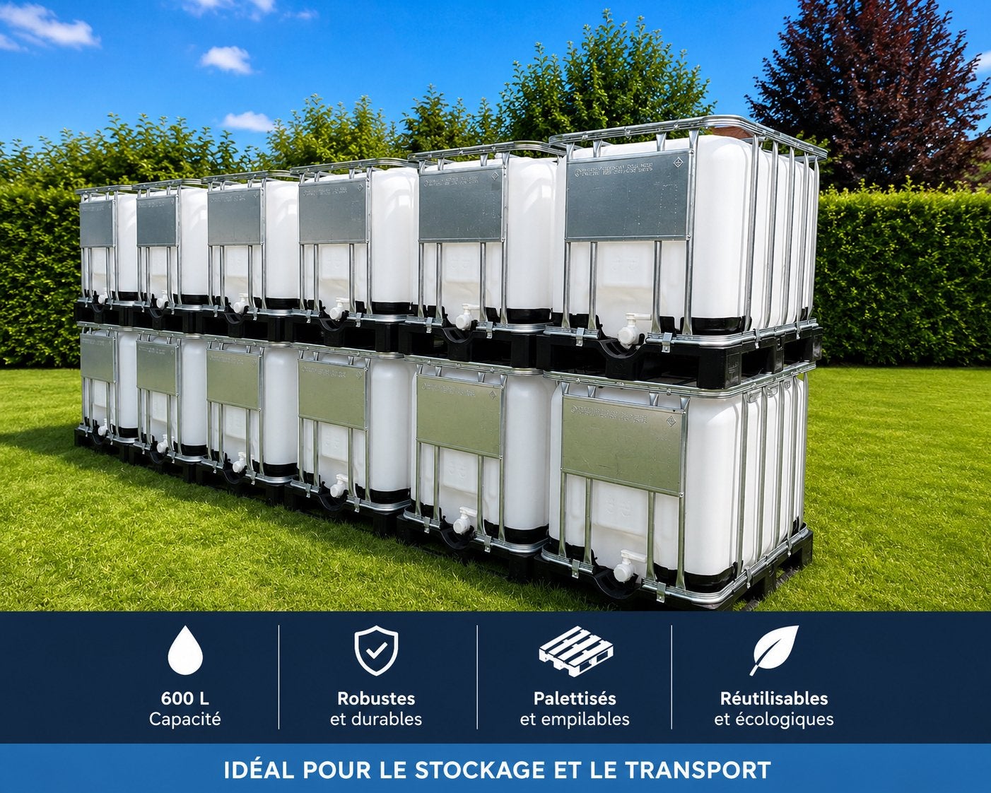 citerne a eau 600l blanc 79cm de large, Enlèvement, Comme neuf