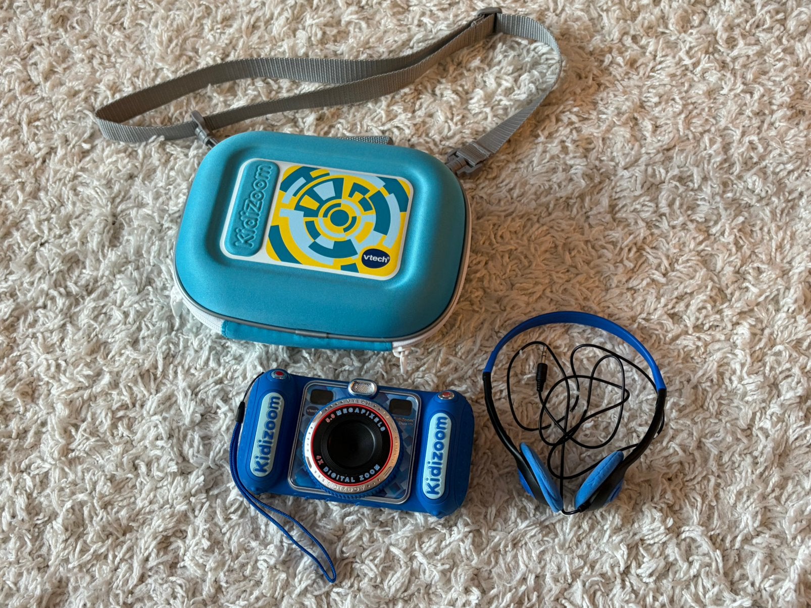 Kidizoom met opbergtas en hoofdtelefoon - blauw, Ophalen of Verzenden, Zo goed als nieuw