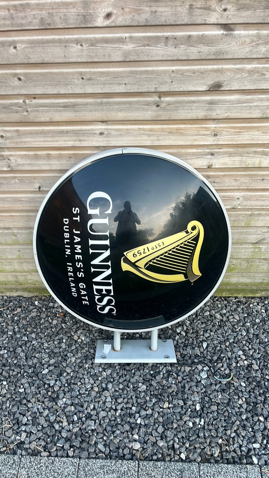 Lichtreclame Guiness dubbelzijdig, Verzamelen, Biermerken, Ophalen, Gebruikt