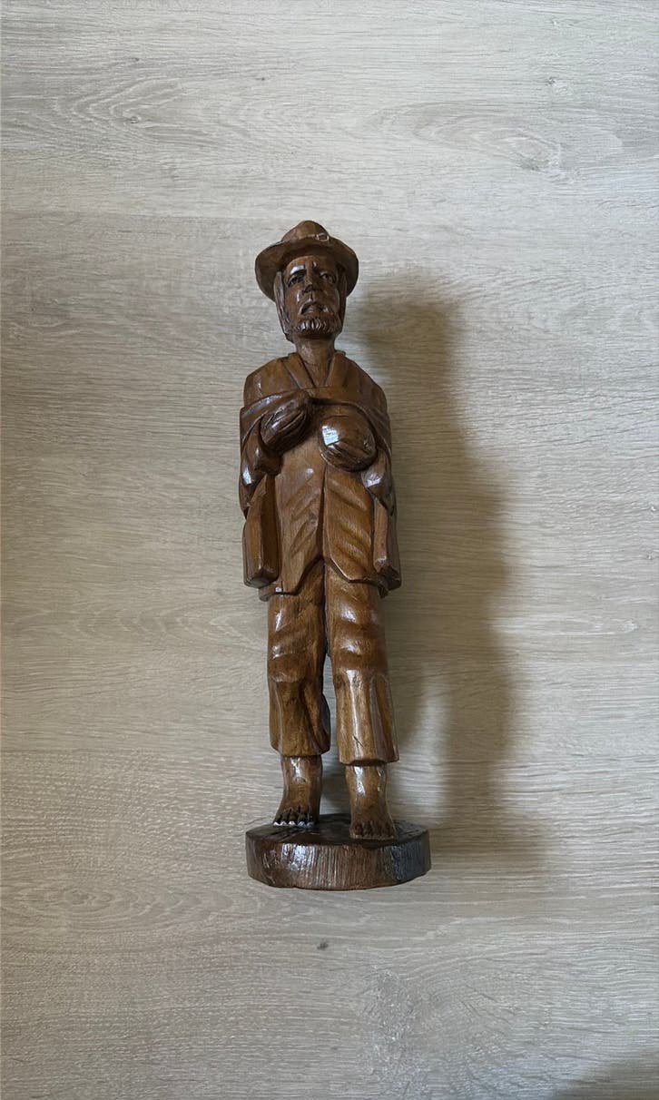 Handgesneden Houten Beeld, Enlèvement, Statue