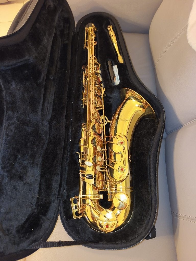 Antigua Powerbell Tenor, Muziek en Instrumenten, Blaasinstrumenten | Saxofoons, Ophalen, Zo goed als nieuw, Tenor, Met koffer