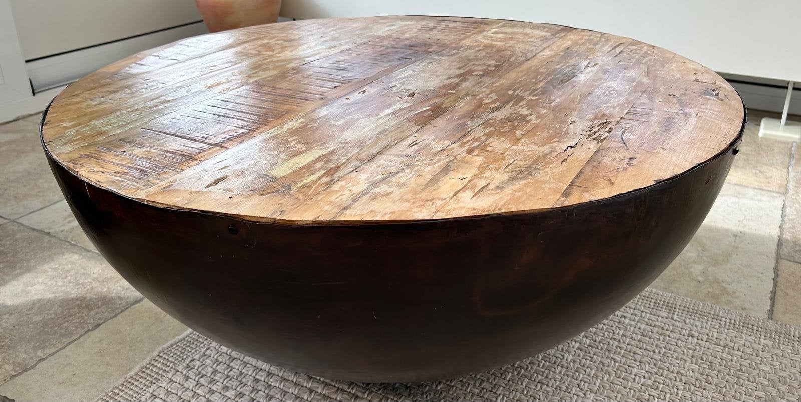 Ronde salontafel, Huis en Inrichting, Tafels | Salontafels, Gebruikt, 50 tot 100 cm, Rond, 50 tot 100 cm