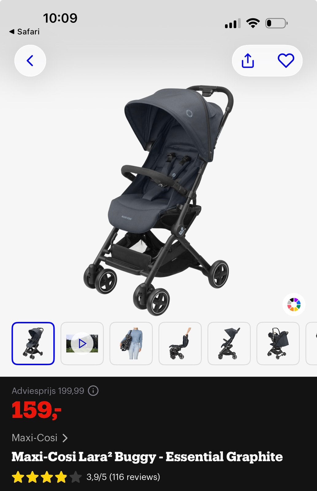 Maxicosi lara2 buggy, Kinderen en Baby's, Buggy's, Ophalen, Gebruikt, Maxi-Cosi